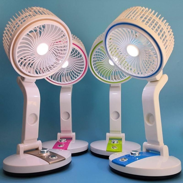 LR-2018 Table Fan, Small Portable Desktop Fan with 21 SMD Light Strong Wind, Quiet Operation Personal Mini Fan_000282